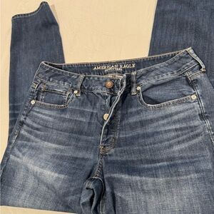 American Eagle Outfitters Women's Dark Blue Skinny Jeans